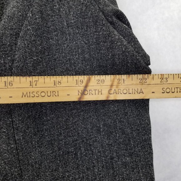 Giorgio Fiorlini Blazer Women's 16 Grey Tweed Black Velvet Collar Equestrian VTG - Picture 16 of 16